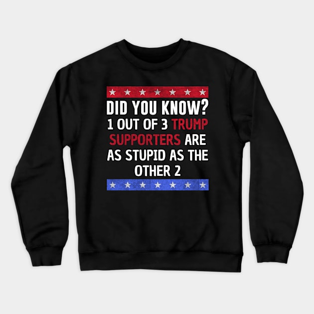 Trump supporters are stupid Crewneck Sweatshirt by MerchByThisGuy